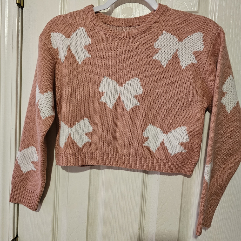 SHEIN Brown and Pink Knit Sweater Set